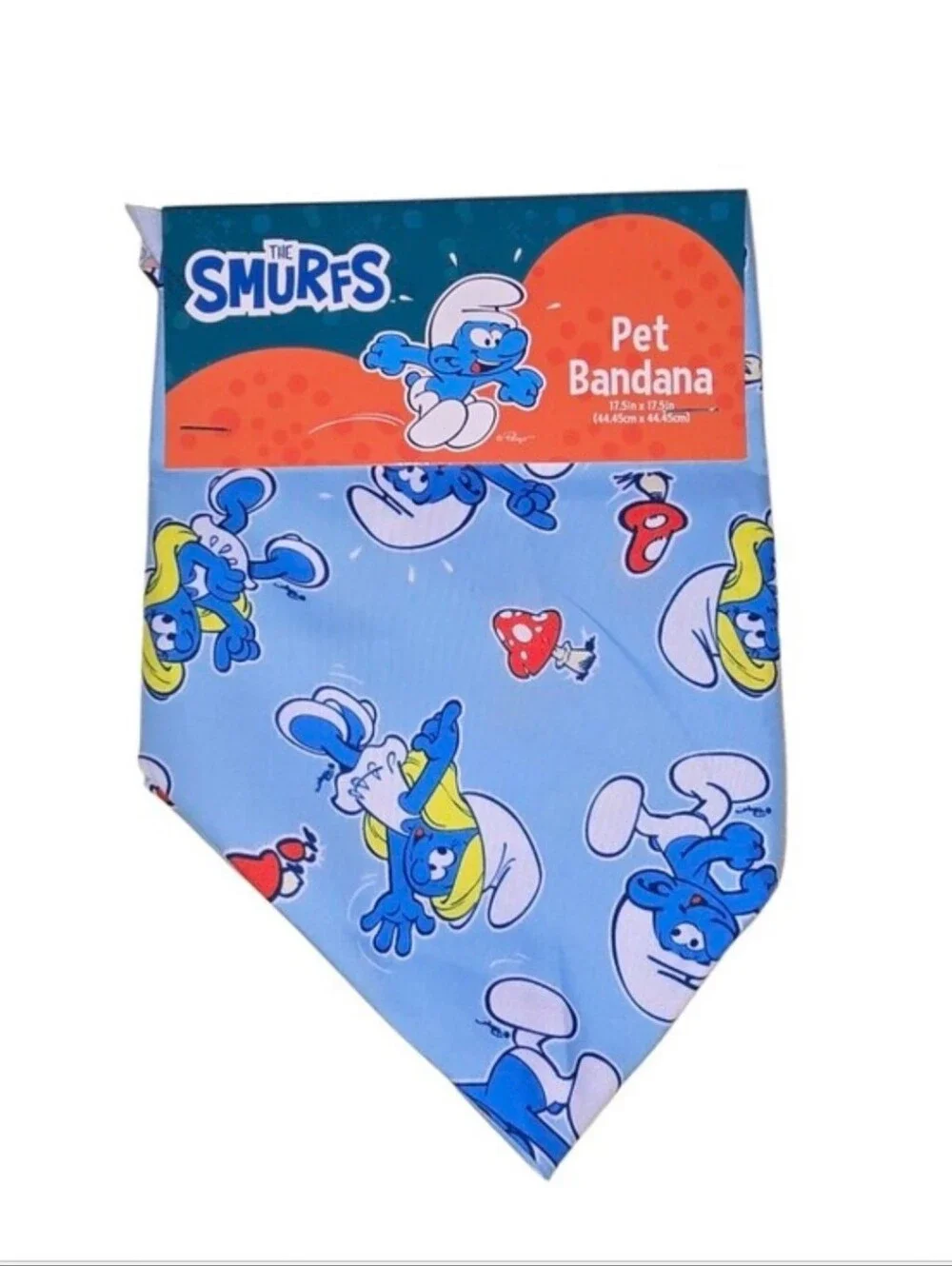 Smurf Pet Bandana & Bowl Placemat Set - Light Blue